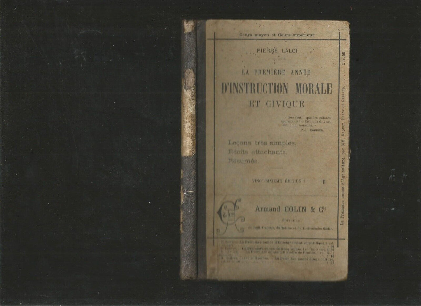 La Premiere Annee Dinstruction Morale Et Civique  Leons Tres simple  Ed 1895