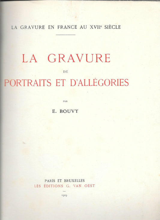 La gravure de portraits et dallgories  Eugne Bouvy