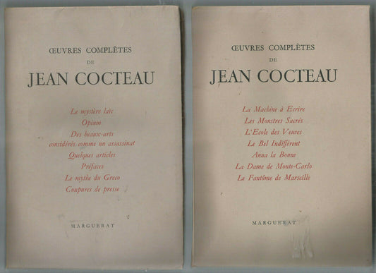 JEAN COCTEAU OEUVRES COMPLETES