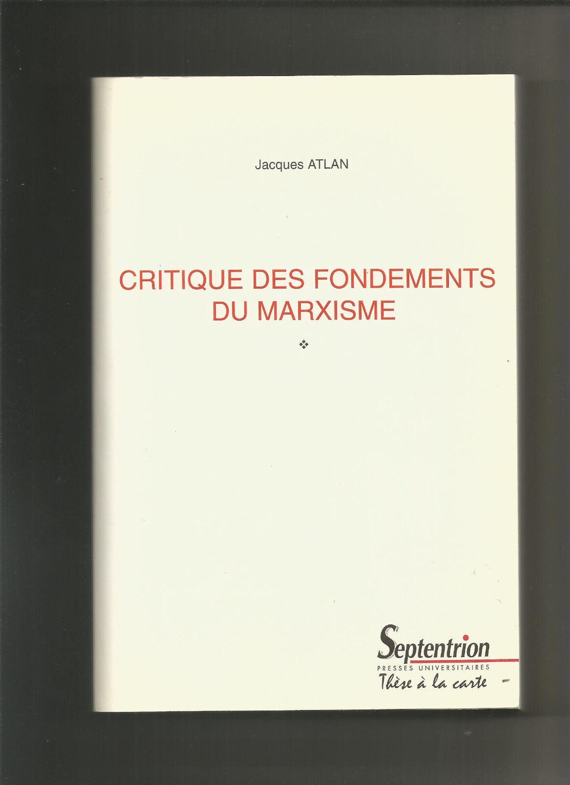 Critique des fondements du marxisme