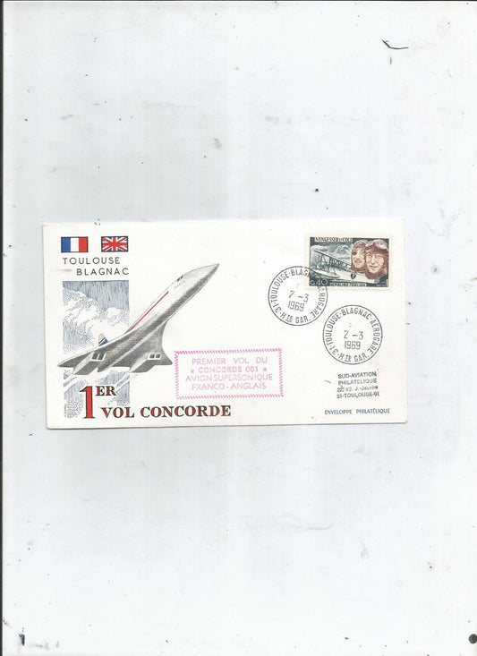 ENVELOPPE PREMIER VOL DU CONCORDE