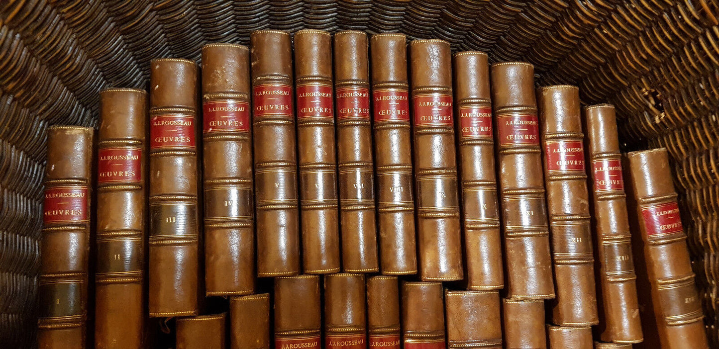 Collection complète des oeuvres de J.J. Rousseau 1782 - 30 Volumes