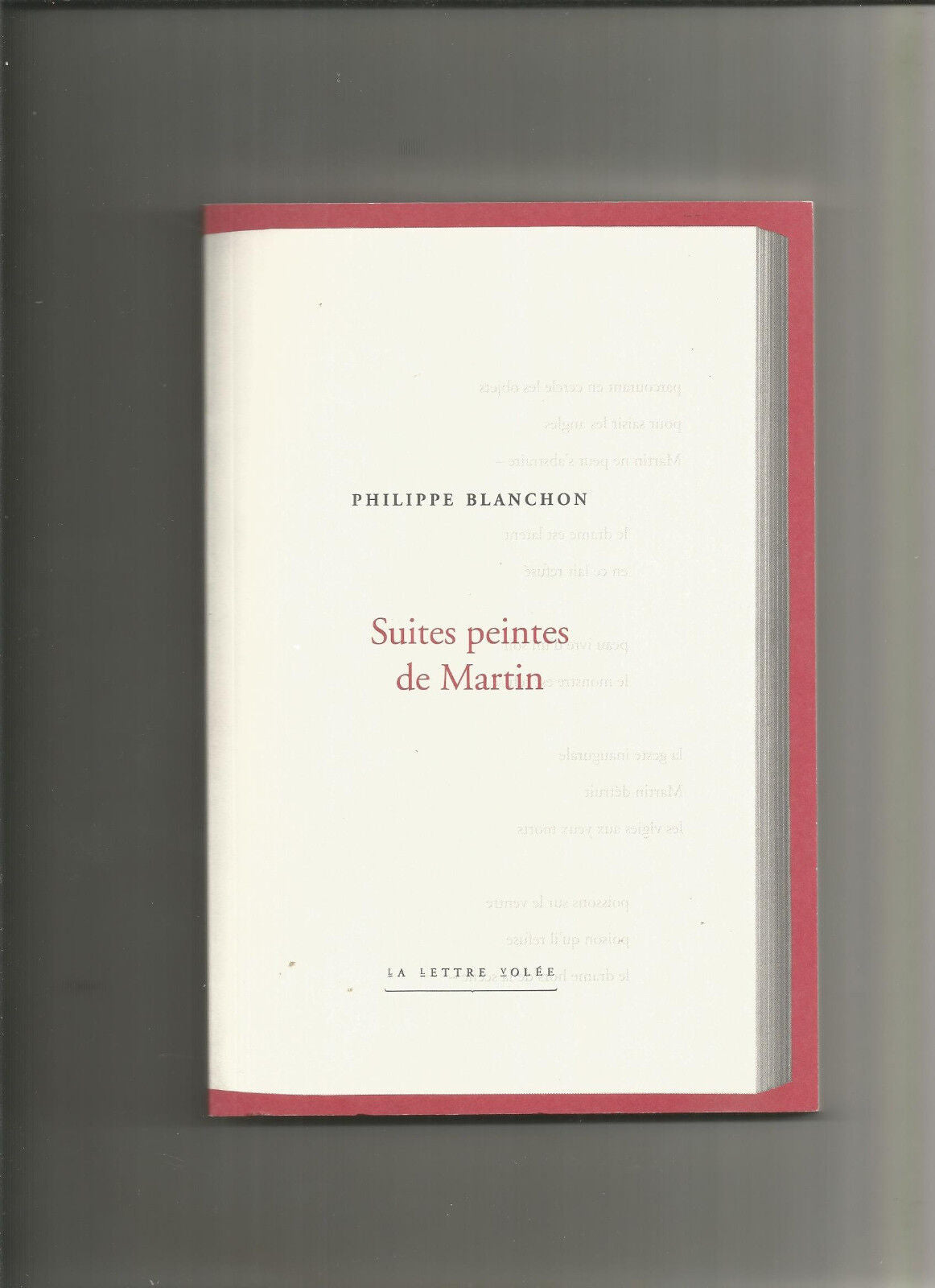 Suites peintes de Martin   Philippe Blanchon