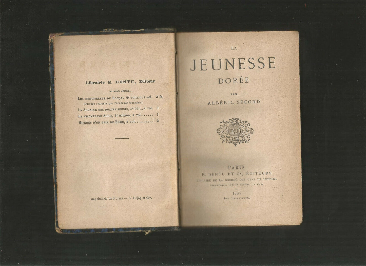 La jeunesse dorée - Albéric Second