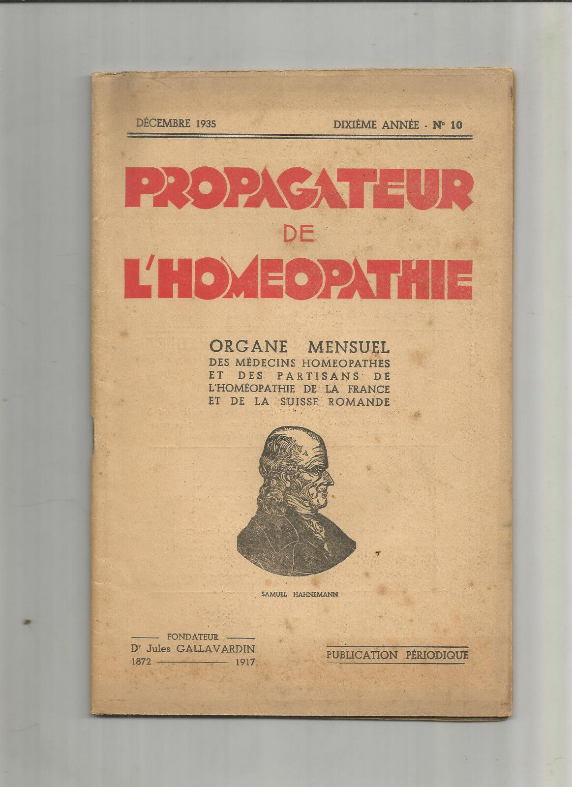 Propagateur de l'homéopathie no 10