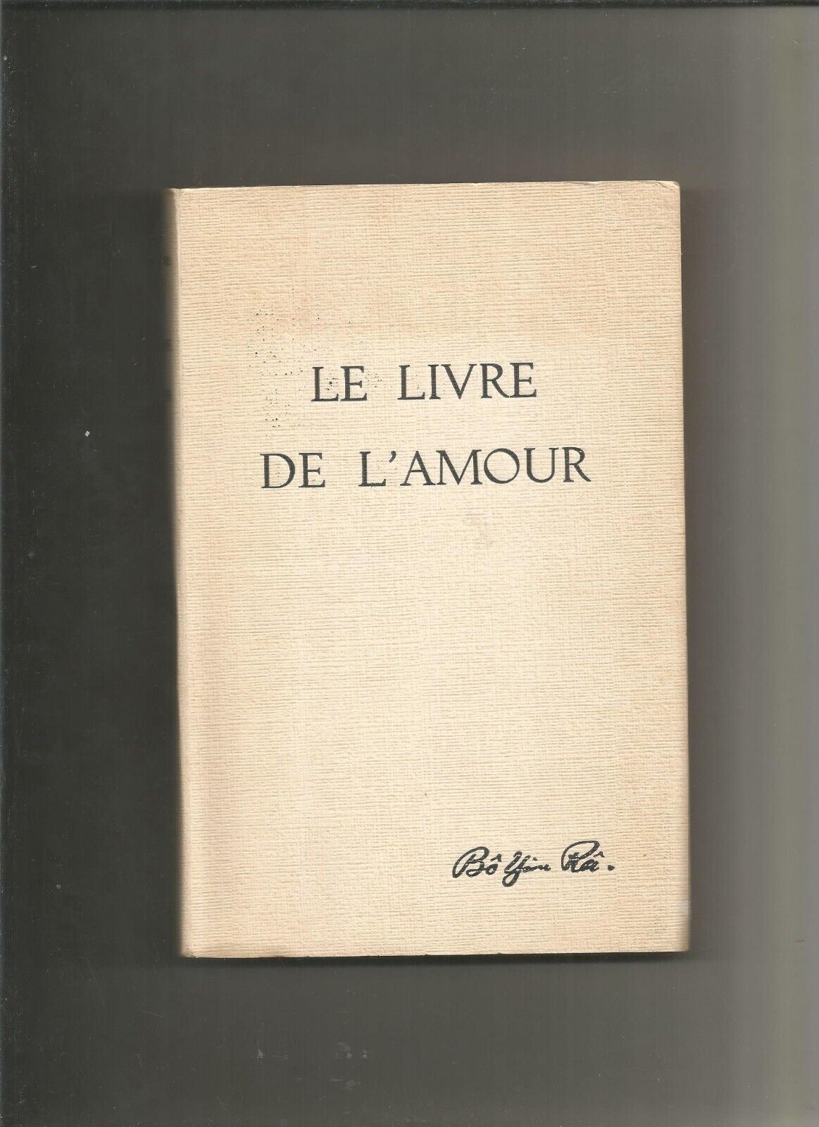 Le livre de lamour  B Yin R