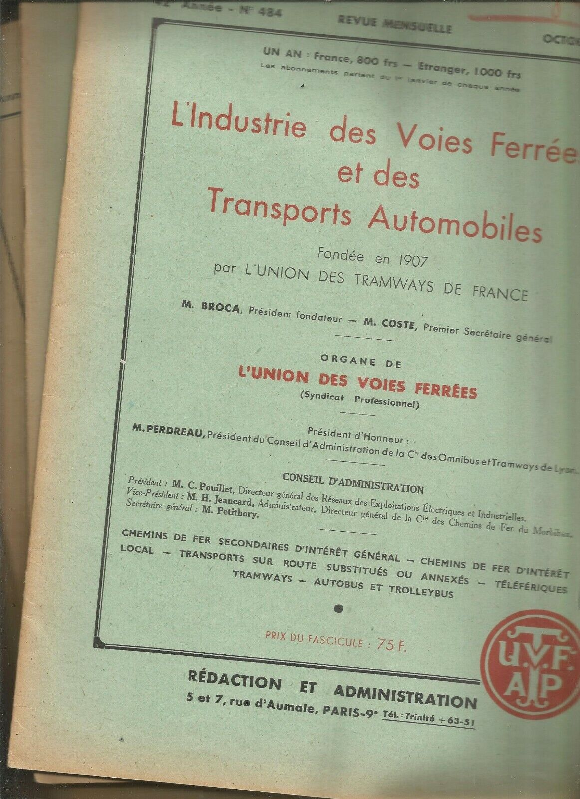 Lot de 13 revues - L'industrie des voies ferrées et des transports automobiles