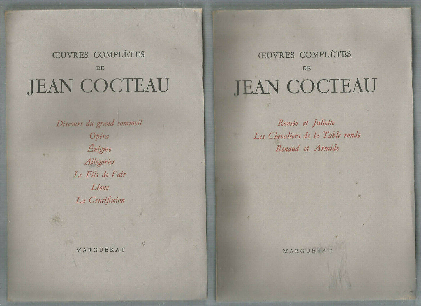 JEAN COCTEAU OEUVRES COMPLETES