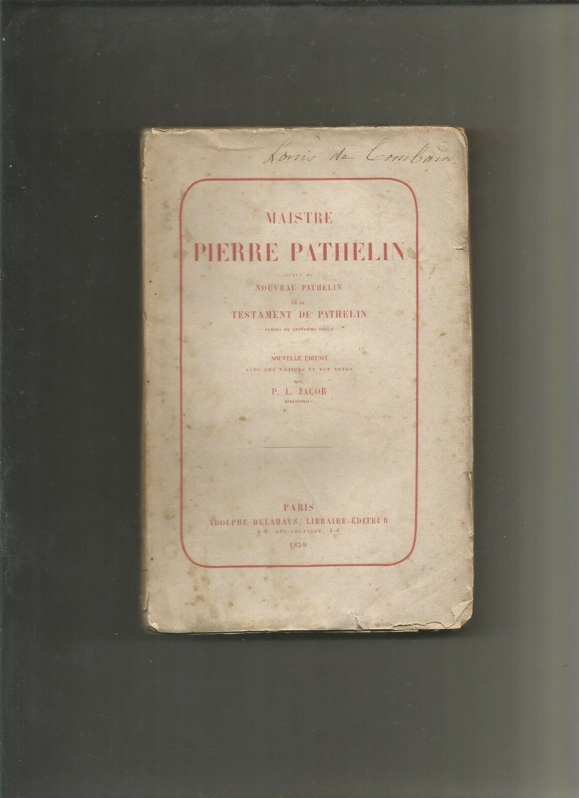 Maistre Pierre Pathelin PL Jacob 1859