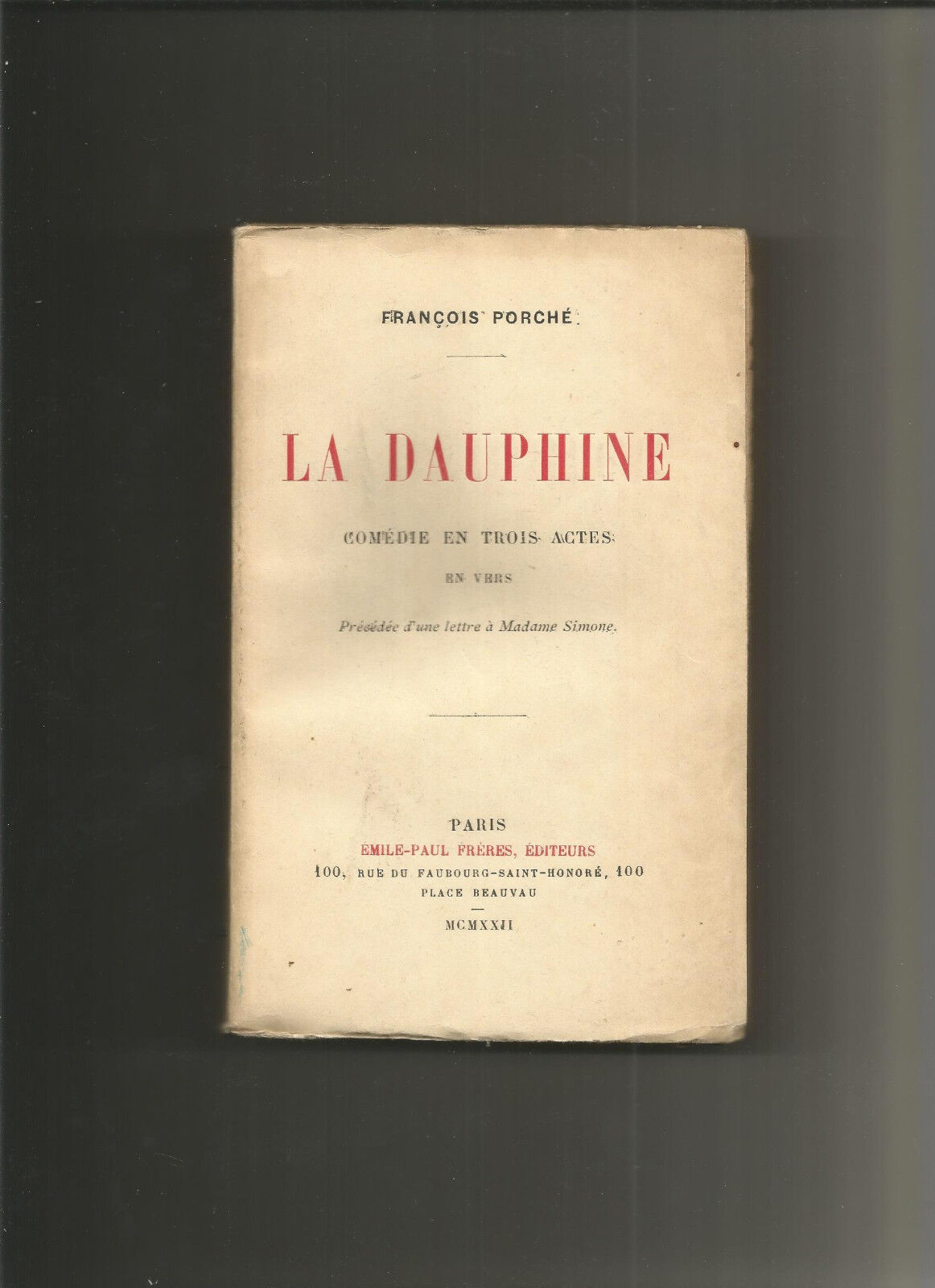 La dauphine - François Porché