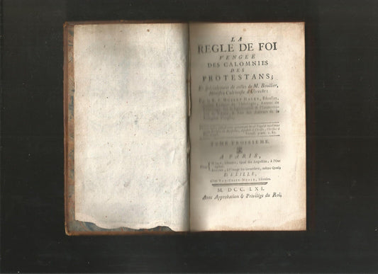 La règle de foi vengée des calomnies des protestants - Van-Coste-Noble 1761