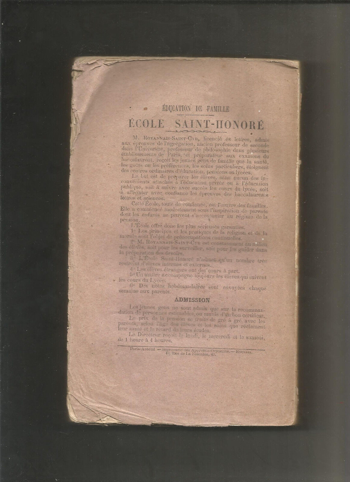 L'antiquité son histoire et son influence  - M.Royannais-Saint-Cyr