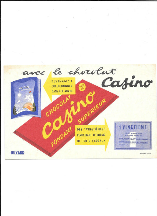 BUVARD CHOCOLAT CASINO