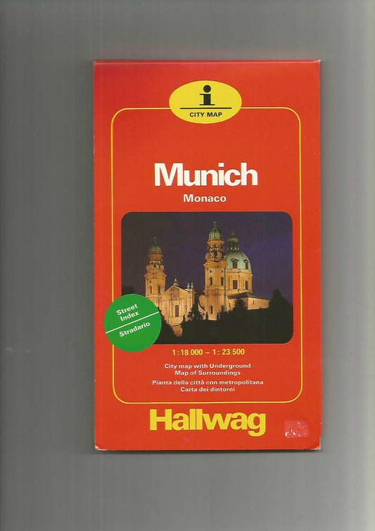 Munich  Plan de ville avec mtro carte des environs