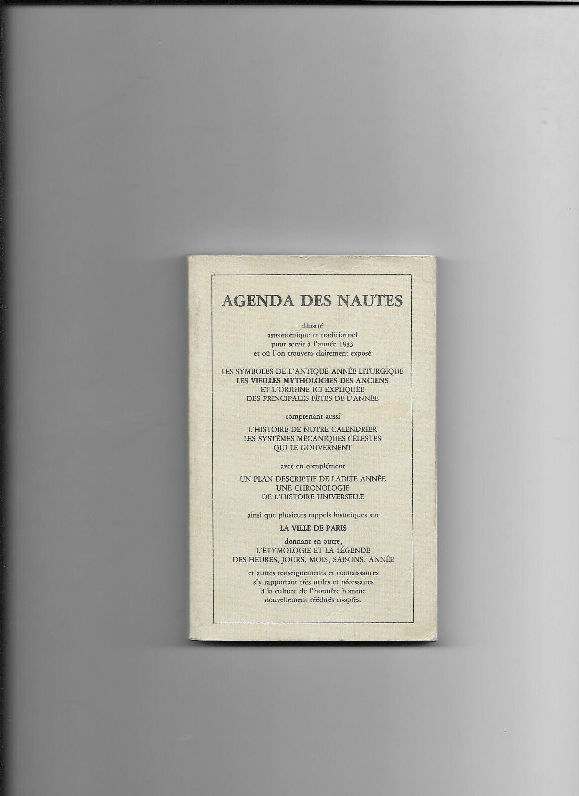 Agenda des Nautes