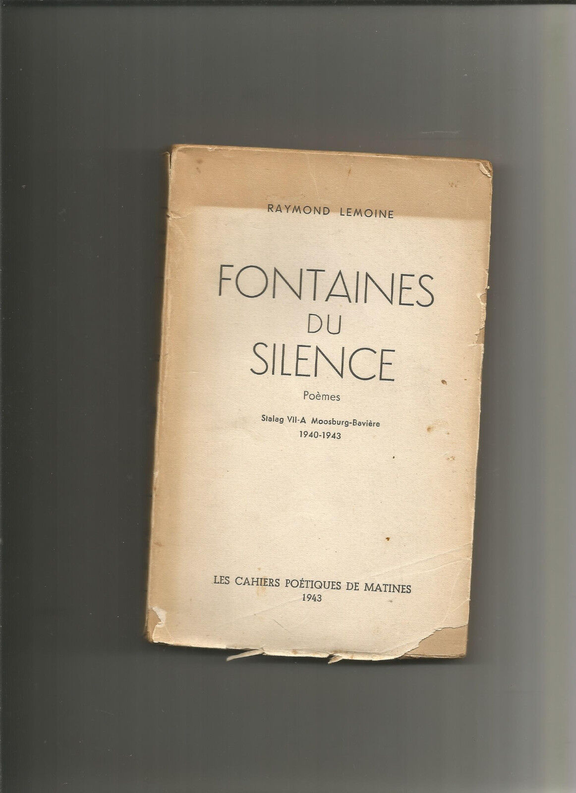 Fontaines du silence  Raymond Lemoine EO