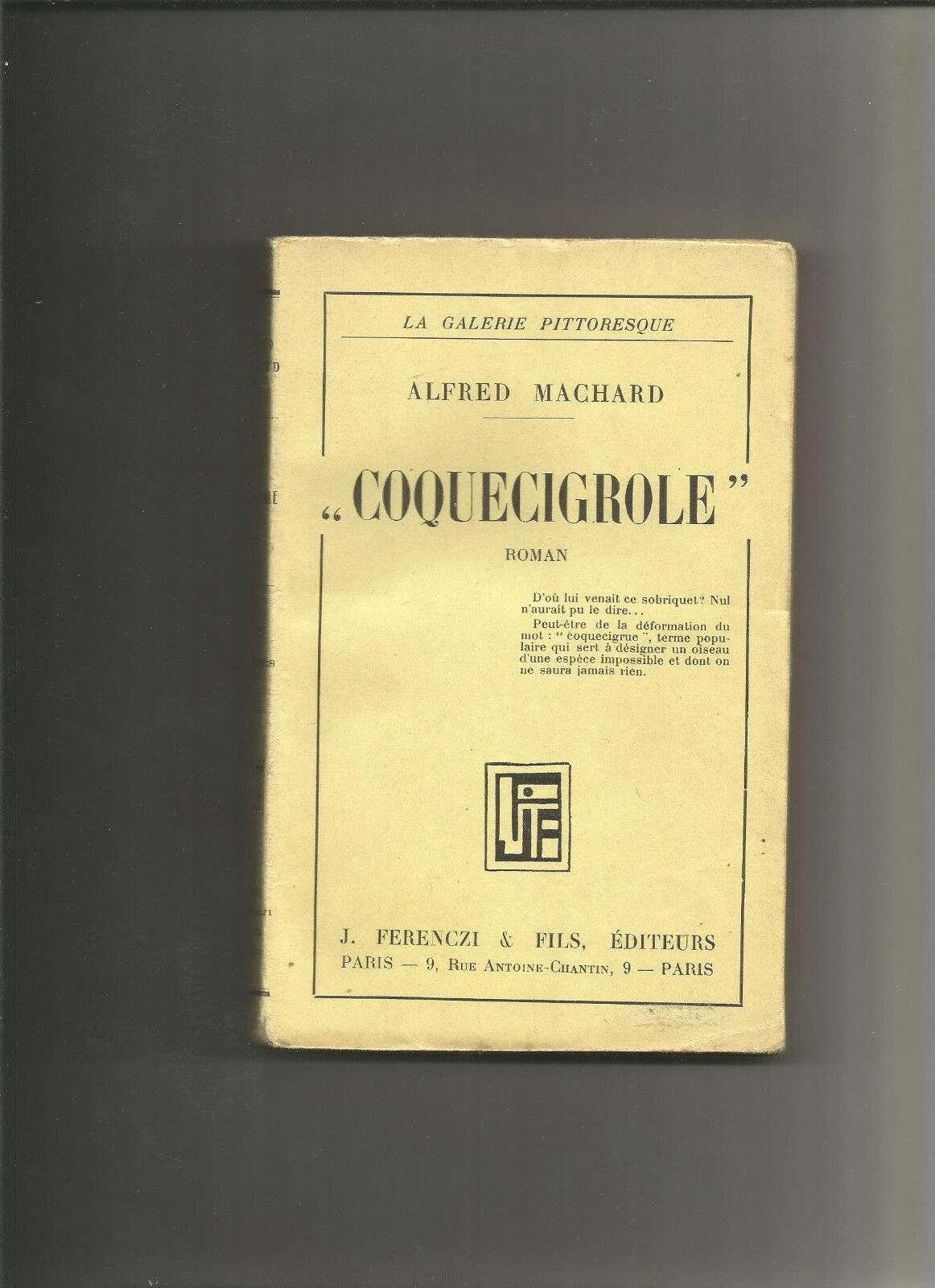 Coquecigrole - Alfred Machard