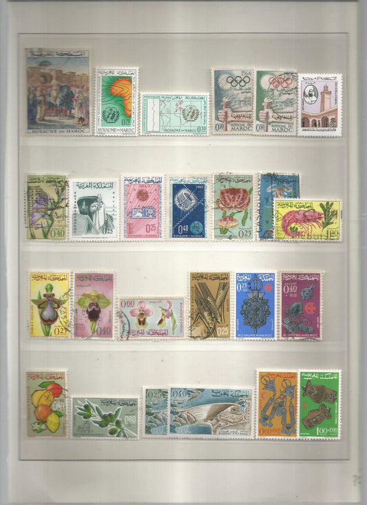 LOT DE TIMBRES DU MAROC