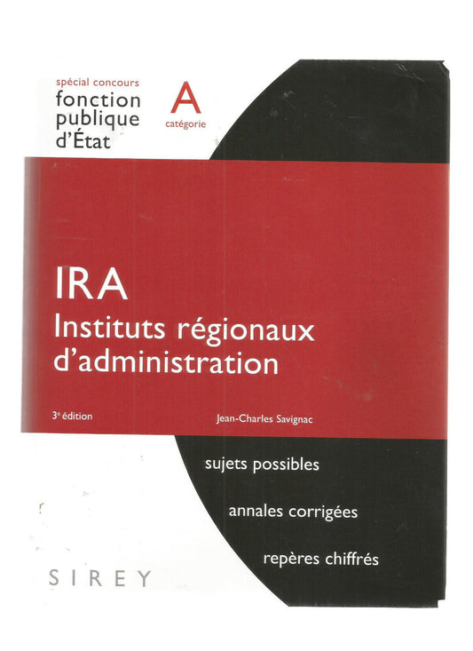 IRA CONCOURS FONCTION PUBLIQUE DETAT CATEGORIE A