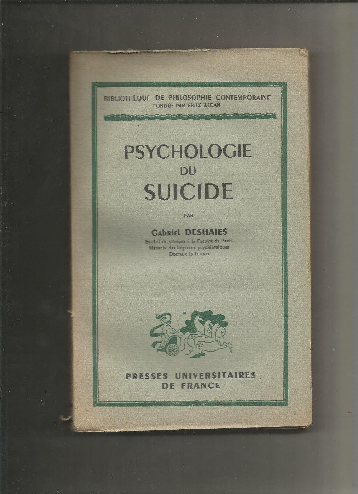 Psychologie du suicide  Gabriel Deshaies