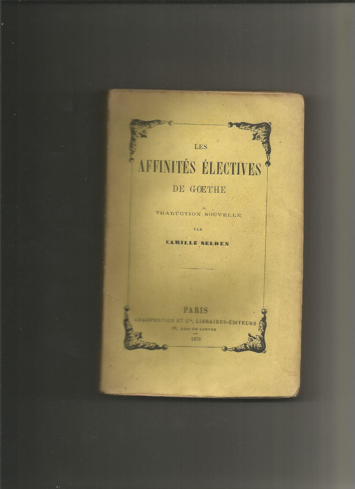 Les affinités électives - Goethe