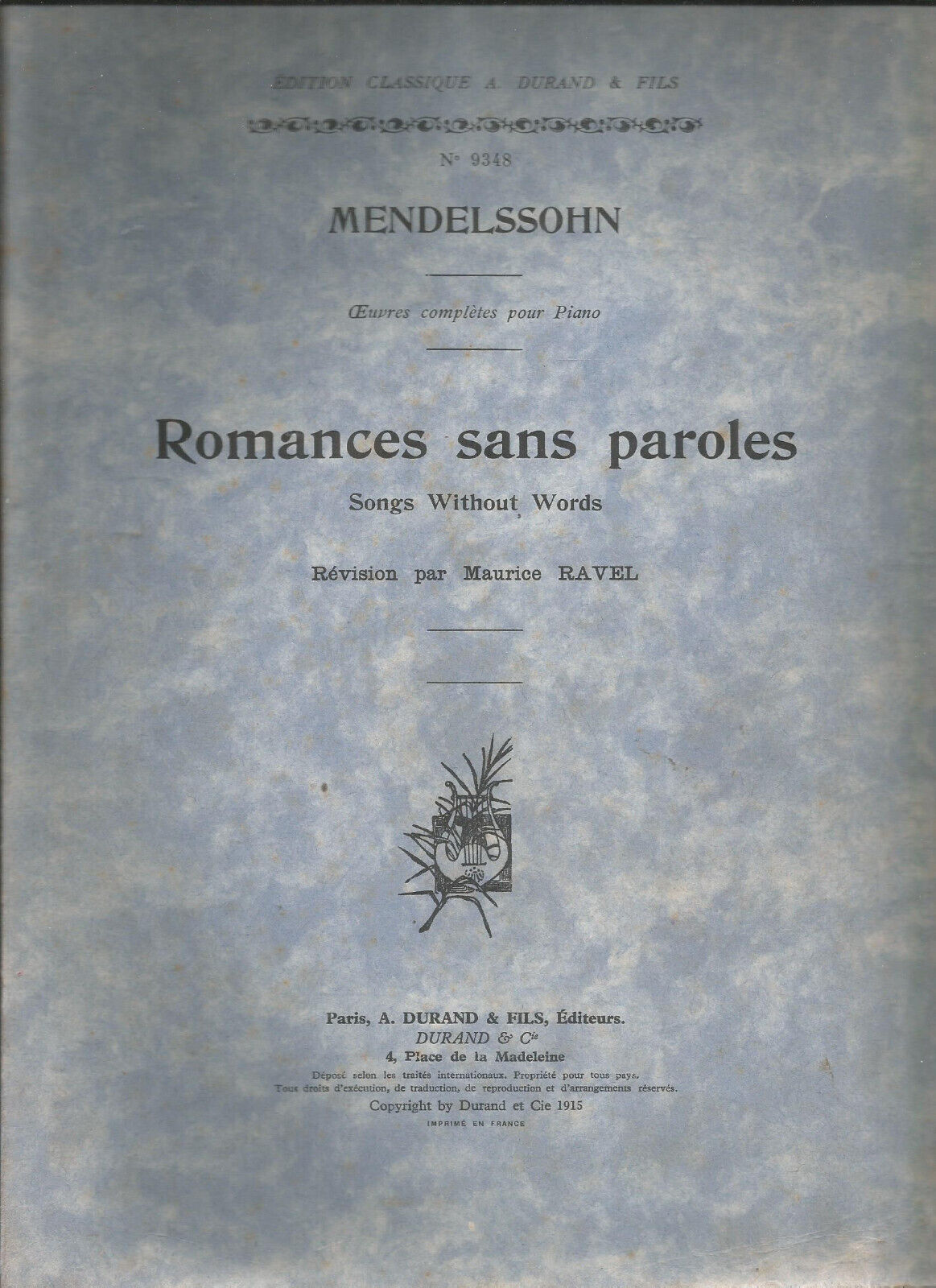 ROMANCES SANS PAROLES