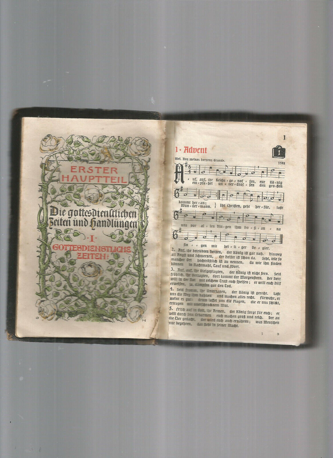 LIVRE DE CHANTS RELIGIEUX EN ALLEMAND PROTESTANT GOTHIQUE