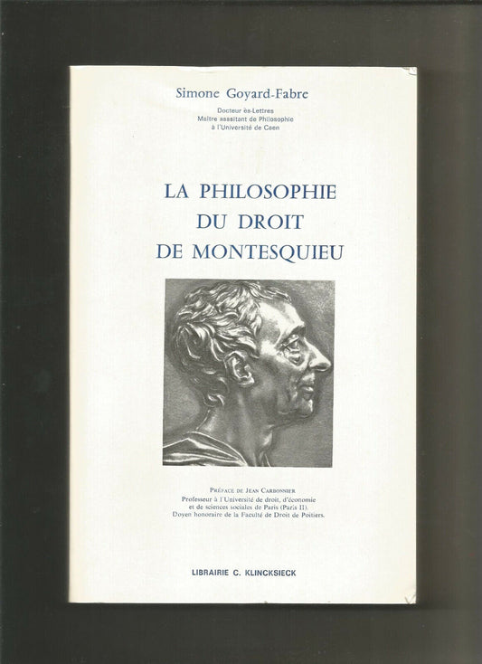 La Philosophie du droit de Montesquieu