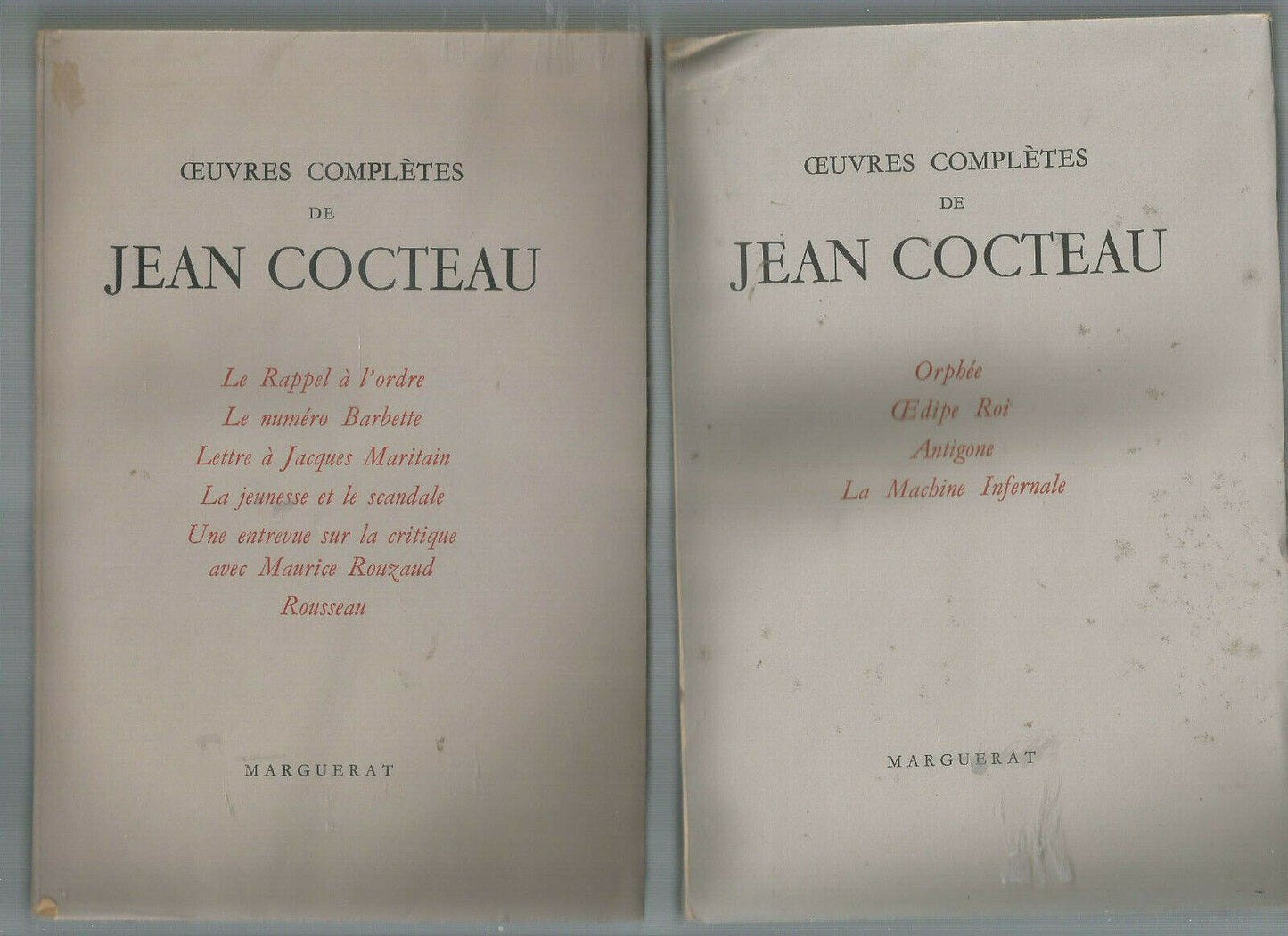 JEAN COCTEAU OEUVRES COMPLETES