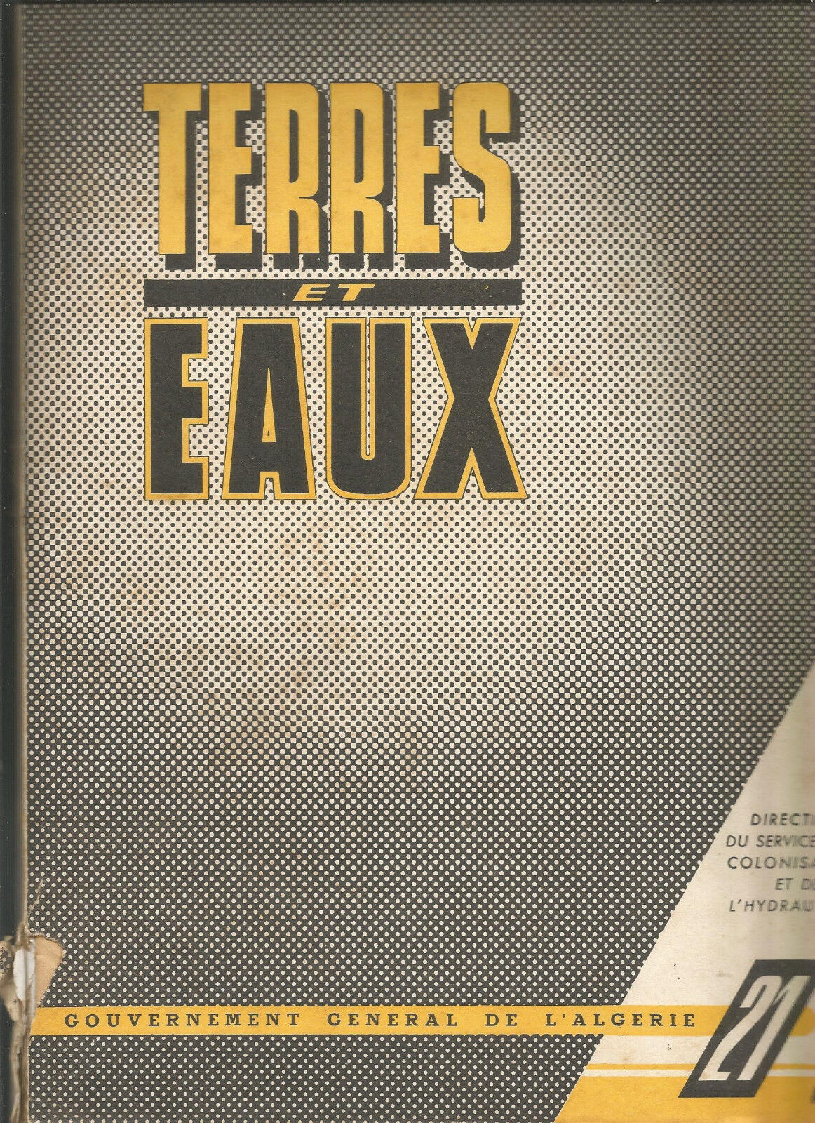 Terres et Eaux no 21  France Alger  Editions