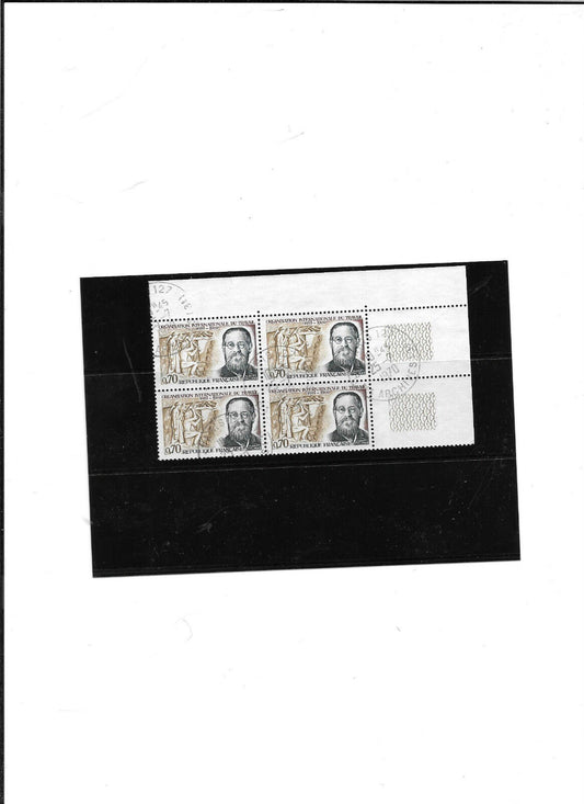 TIMBRES DE FRANCE BLOC DE 4 OBLITERE