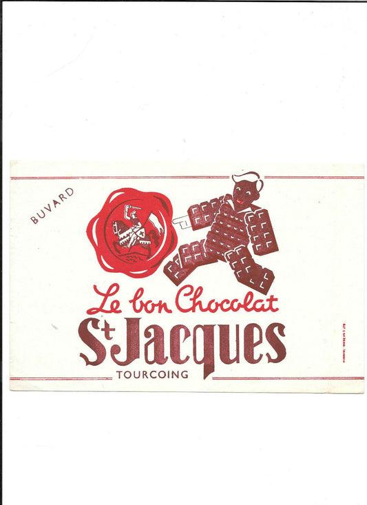 BUVARD CHOCOLAT St JACQUES