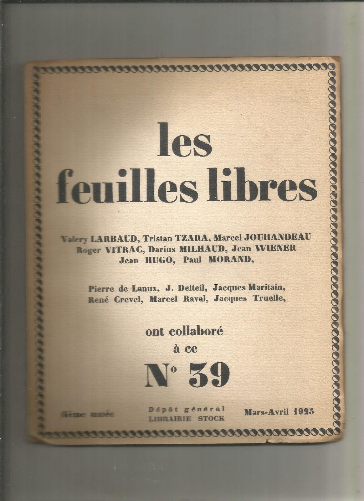 Les feuilles libres no 39