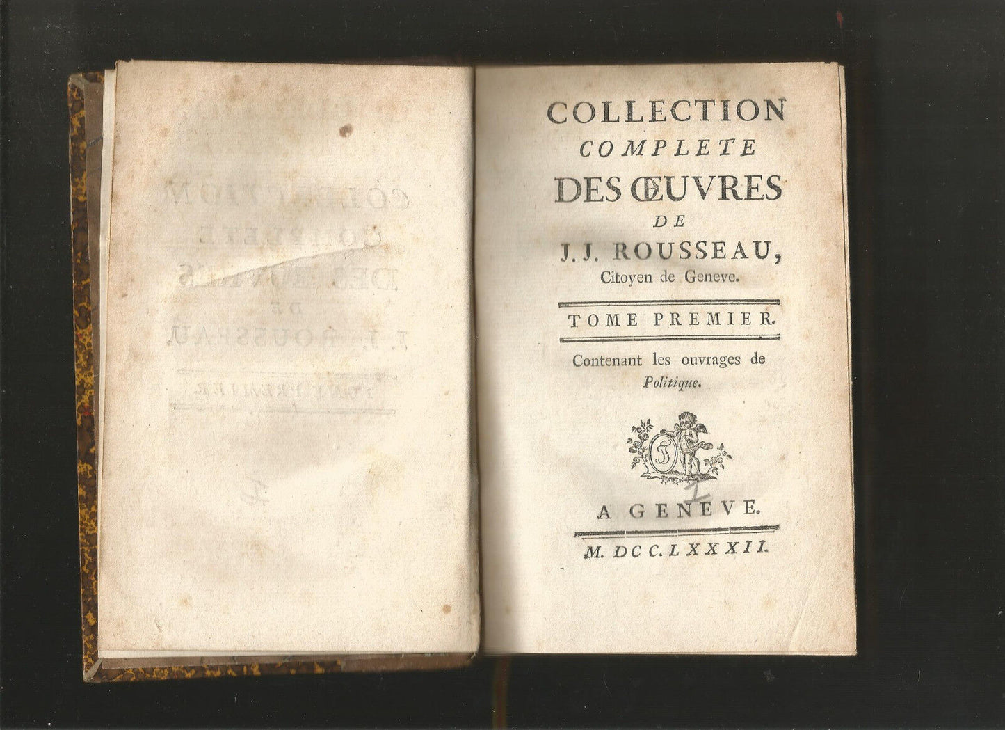 Collection complète des oeuvres de J.J. Rousseau 1782 - 30 Volumes