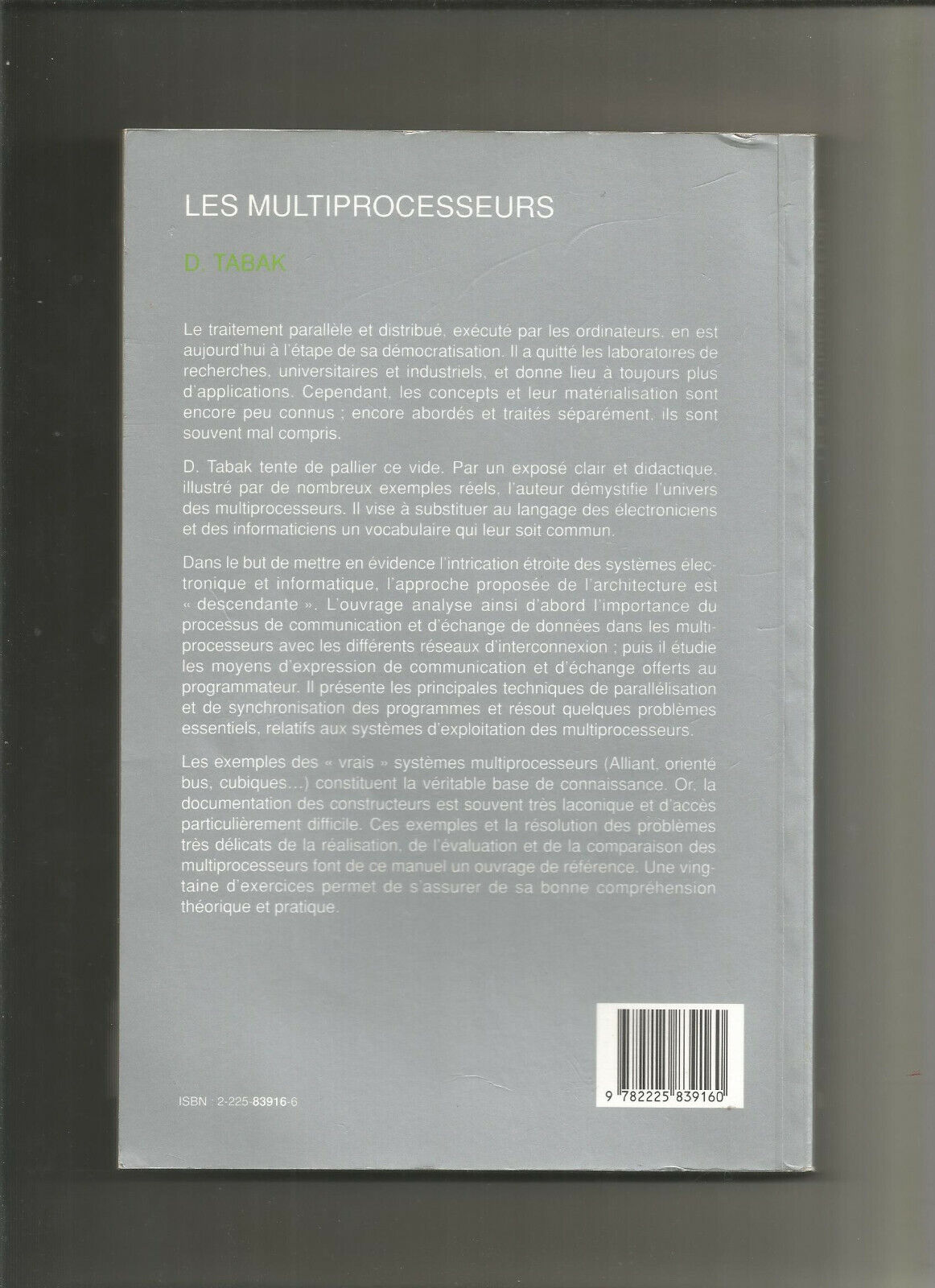 Les multiprocesseurs   Daniel Tabak