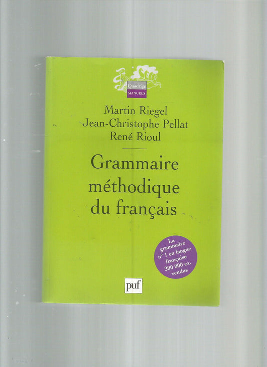 GRAMMAIRE METHODIQUE DU FRANCAIS