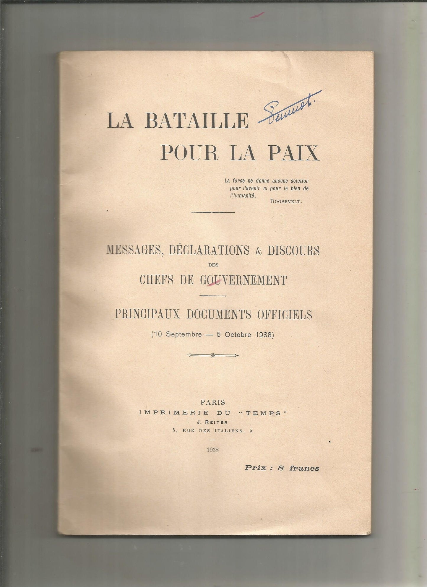 La bataille pour la paix