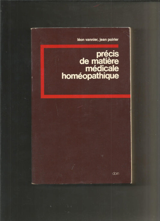 Précis de Matière Médicale Homéopatique